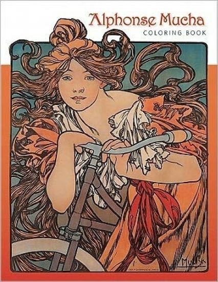 Alphonse Mucha Colouring Book