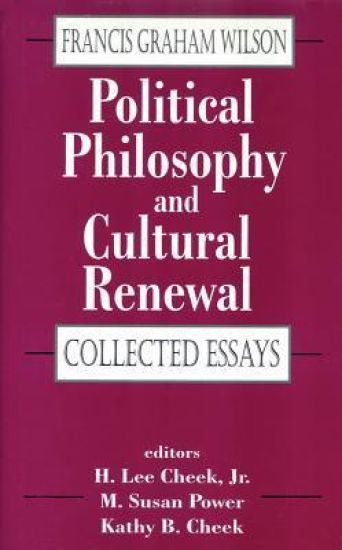 Political Philosophy and Cultural Renewal