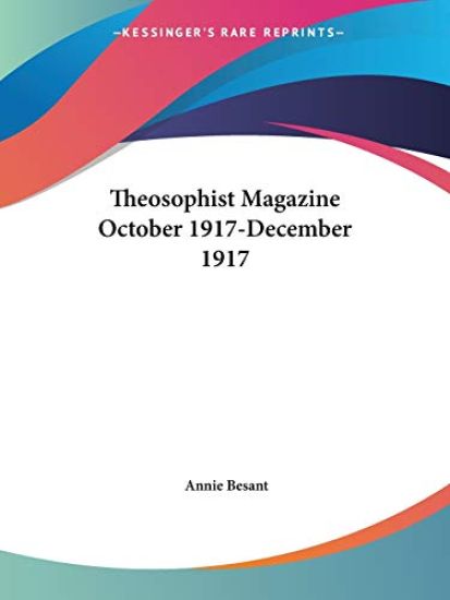 Theosophist Magazine (October 1917-December 1917)