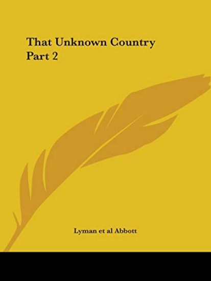 That Unknown Country 1889