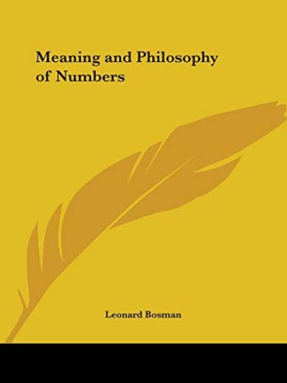 Meaning and Philosophy of Numbers 1932