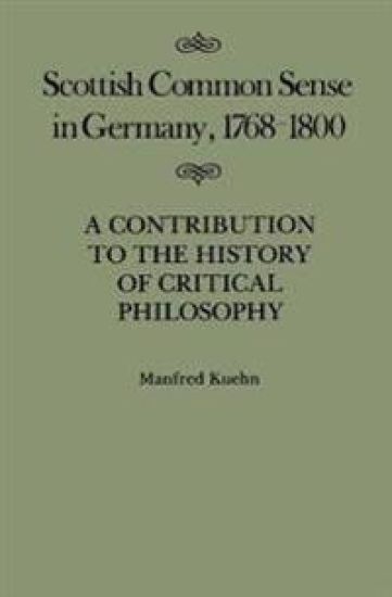 Scottish Common Sense in Germany, 1768-1800