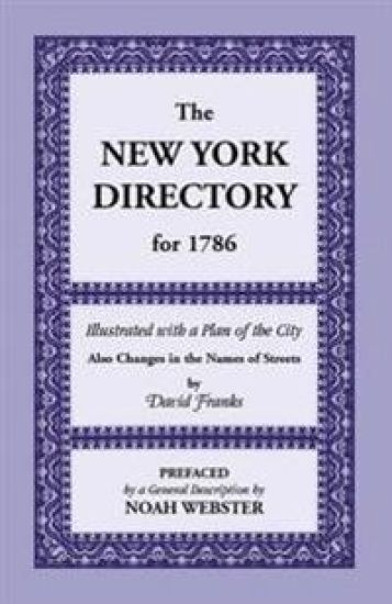 New York Directory for 1786