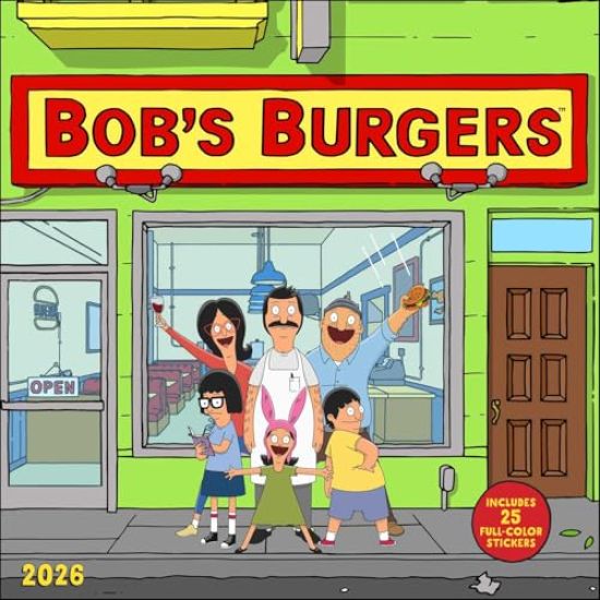 Bob's Burgers 2026 Wall Calendar (Includes Stickers)