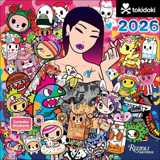 tokidoki 2026 Wall Calendar (Includes Stickers)