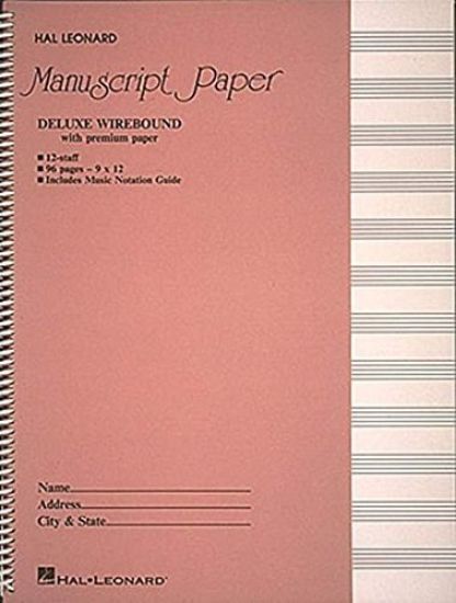 Deluxe Wirebound Premium Manuscript Paper (Pink Cover)