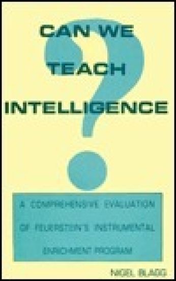 Can We Teach Intelligence?