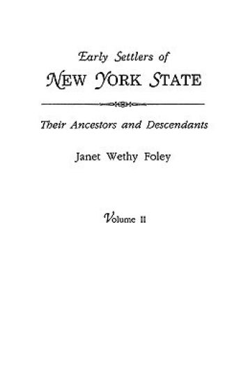 Early Settlers of New York State