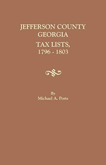 Jefferson County, Georgia, Tax Lists, 1796-1803