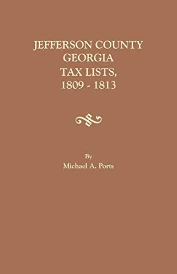 Jefferson County, Georgia, Tax Lists, 1809-1813
