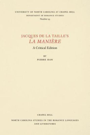 Jacques De La Taille's La Manière