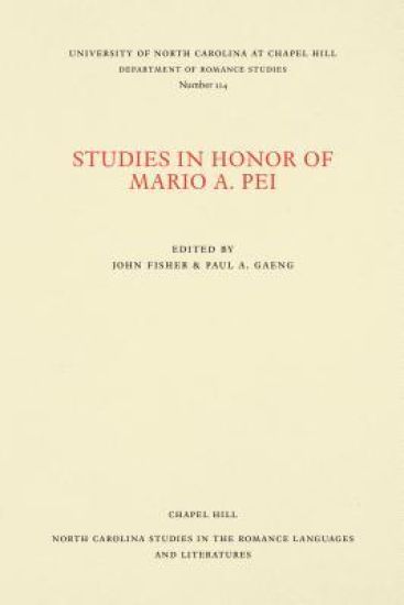 Studies in Honor of Mario a. Pei