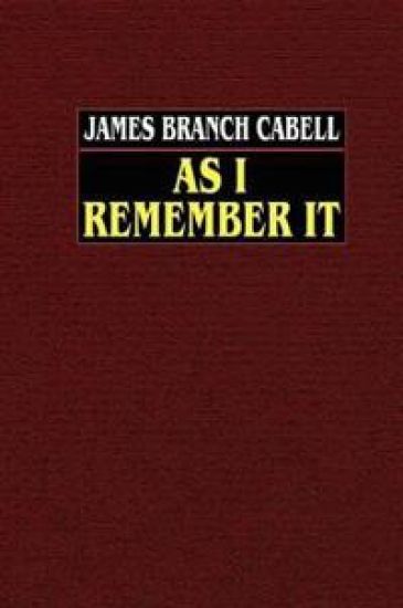As I Remember it