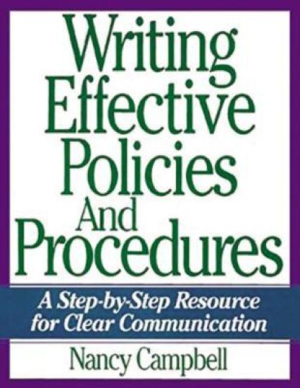 Writing Effective Policies and Procedures