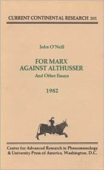 For Marx Against Althusser