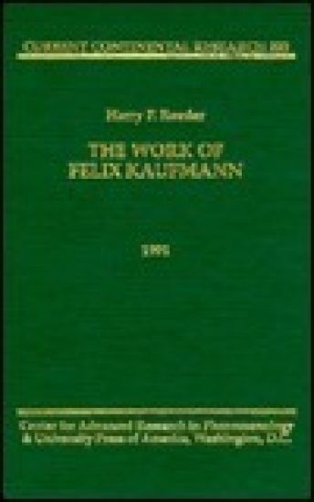 The Work of Felix Kaufmann