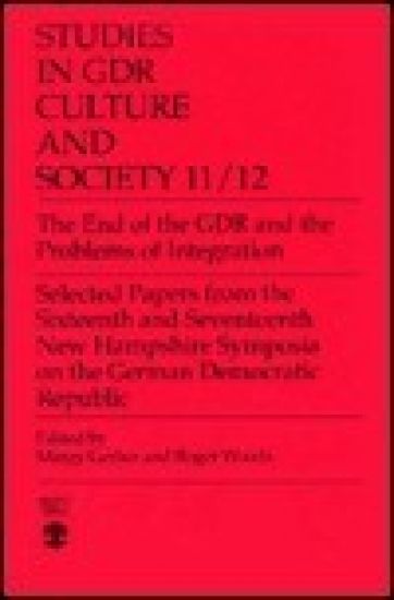 The End of the GDR and the Problems of Integration 11/12