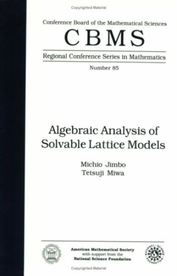 Algebraic Analysis of Solvable Lattice Models