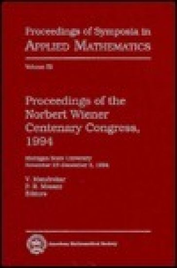 Proceedings of the Norbert Wiener Centenary Congress, 1994