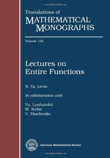 Lectures on Entire Functions