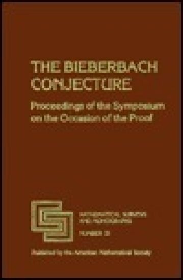 The Bieberbach Conjecture