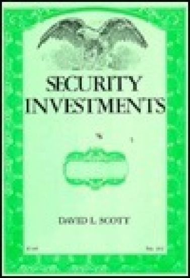 Security Investments (Littlefield, Adams Quality Paperback Series)