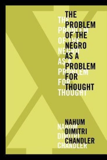 X—the Problem of the Negro As a Problem for Thought