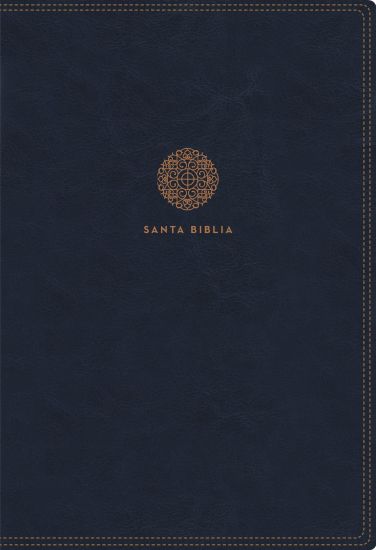 Rvr60, Santa Biblia, Letra Supergigante, Leathersoft, Azul, Con Índice Y Cierre, Comfort Print