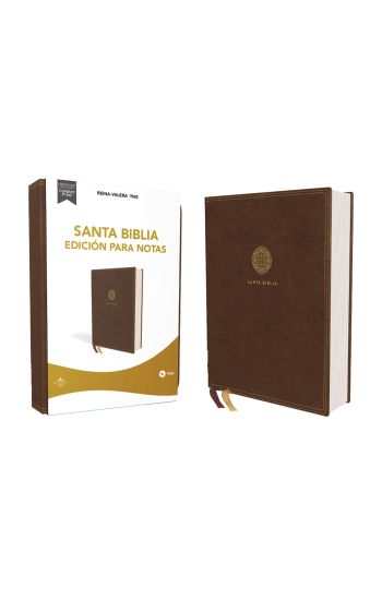 Reina Valera 1960 Santa Biblia Edición para Notas, Leathersoft, Café, Letra Roja
