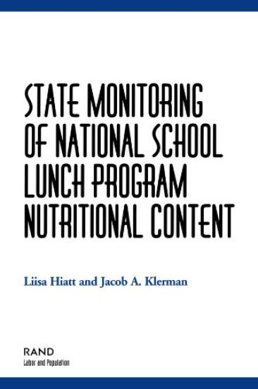 State Monitoring of National School Lunch Program Nutritional Content