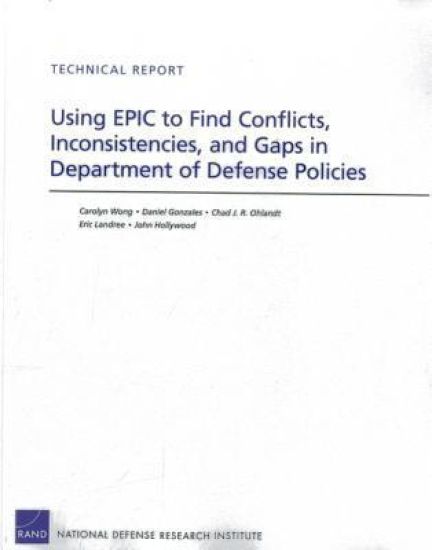 Using Epic to Find Conflicts, Inconsistencies, and Gaps in Department of Defense Policies