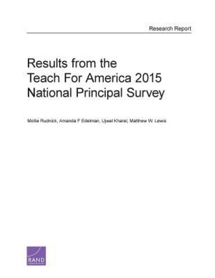 Results from the Teach for America 2015 National Principal Survey