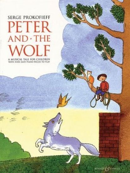 Peter and the Wolf Children's Book with Easy Piano Pieces