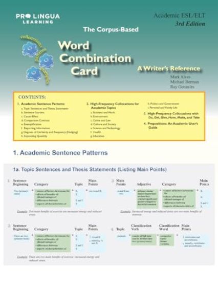 The Word Combination Card: A Writer's Reference