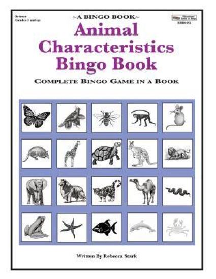 Animal Characteristics Bingo Book: Complete Bingo Game In A Book