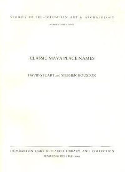 Classic Maya Place Names