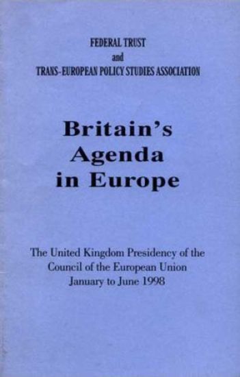 Britain's Agenda in Europe
