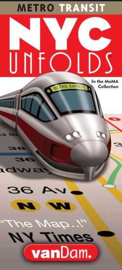 NYC Transit Unfolds Pop-Up Map by Vandam