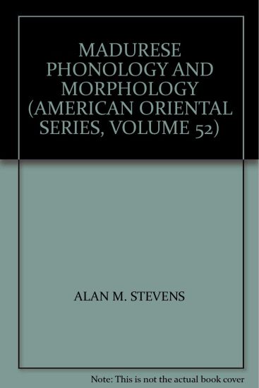 Madurese Phonology and Morphology