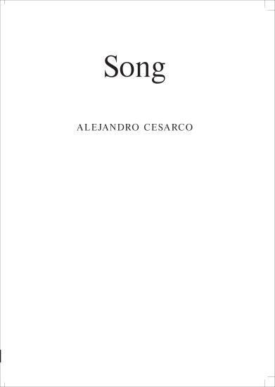 Alejandro Cesarco: Song