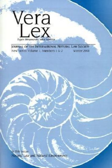 Vera Lex: Journal of the International Natural Law Society