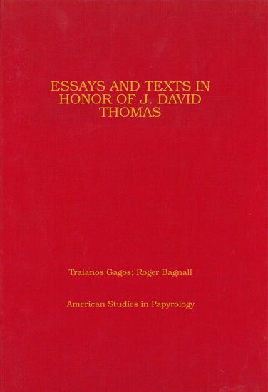 Essays and Texts in Honor of J David Thomas