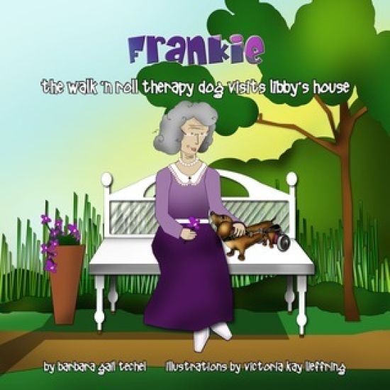 Frankie, the Walk 'N Roll Therapy Dog Visits Libby's House