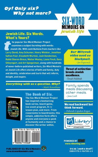 Six Word Memoirs On Jewish Life