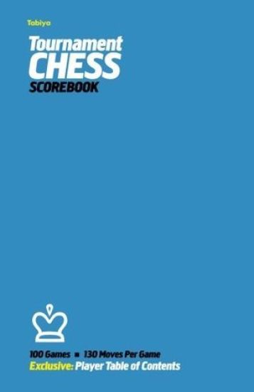 Tabiya Tournament Chess Scorebook: Cover Style: Blue