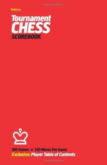 Tabiya Tournament Chess Scorebook: Cover Style: Red