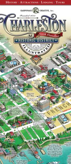 Charleston S.C Historic District Illustrated Map