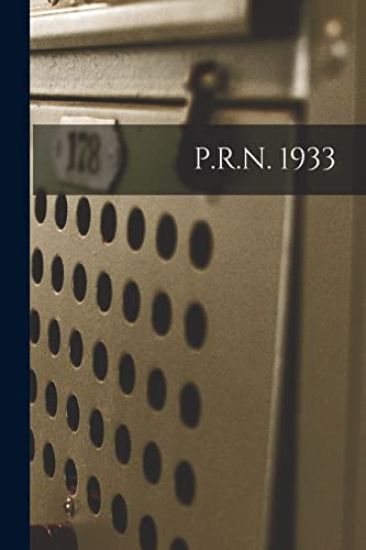 P.R.N. 1933