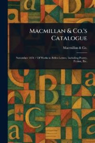 Macmillan & Co.'s Catalogue