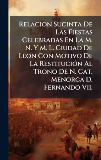 Relacion Sucinta De Las Fiestas Celebradas En La M. N. Y M. L. Ciudad De Leon Con Motivo De La RestituciÃ3n Al Trono De N. Cat. Menorca D. Fernando Vii.